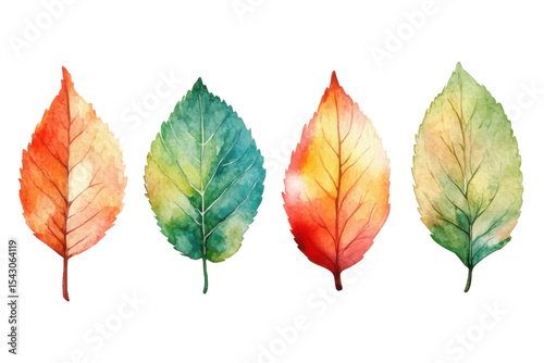 Watercolor vector set of red and yellow apples. AI generative 