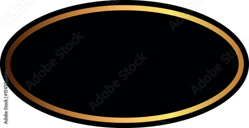 Blank label printed templates design black and gold. Promotional badge. Shopping labels. Brand sticker badge.

