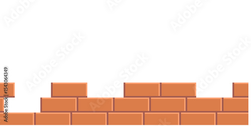 Brown brick template background with negative area for text