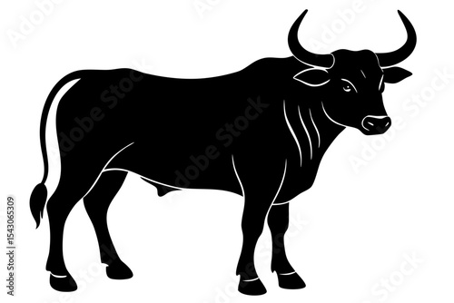 silhouette of a cow