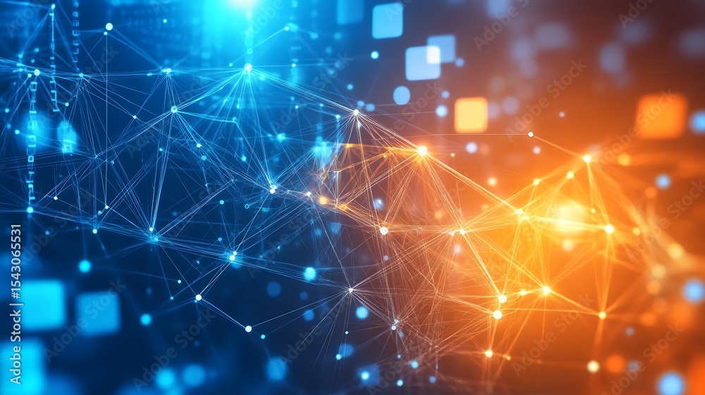 Obraz premium Abstract network design, data flow