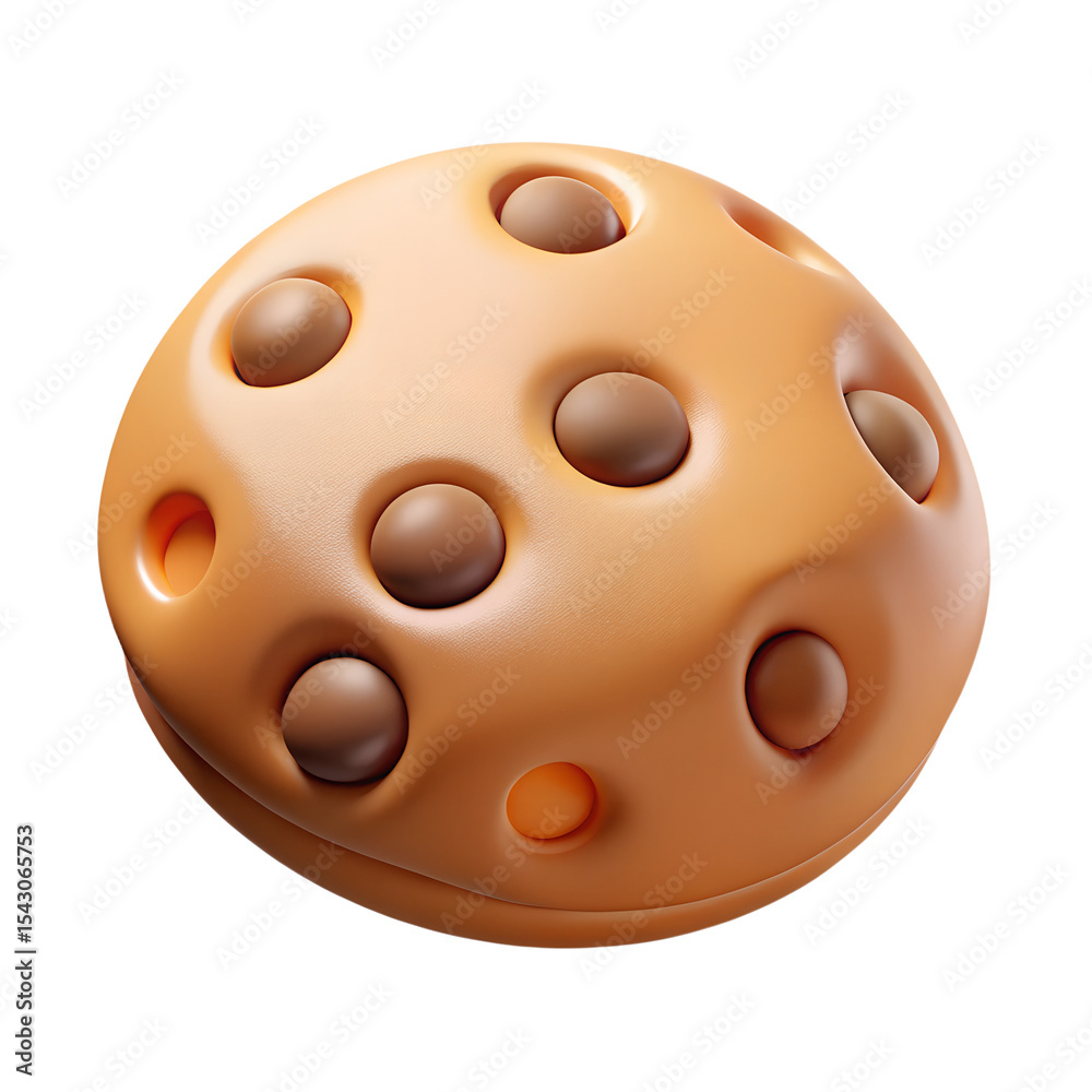 Fototapeta premium Cookies Icon 3D Rendering Isolated on White