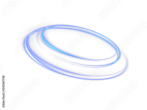 Abstract light speed lines neon rings glowing circles movement on black background vector illustration. Blue, Red , Purpure light effect. PNG.