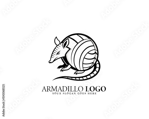 Elegant and artistic black and white armadillo logo with unique design flow. Perfect for premium branding and identity work in the eco sector.

