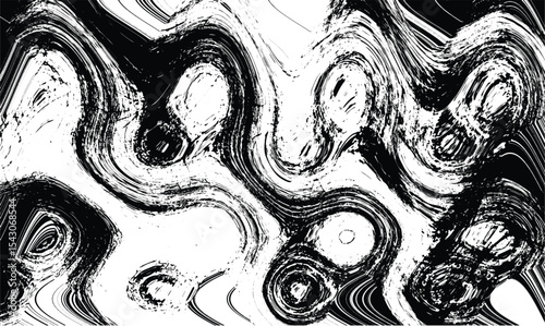 Black and white grungy abstract background. Grungy frame. Vector illustration
