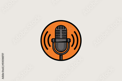 Podcast Microphone Logo