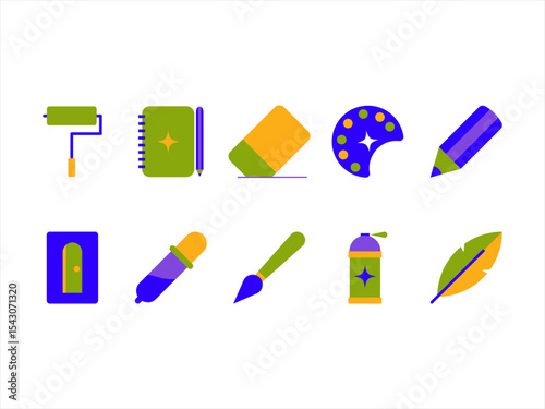 Modern Creative Tools Icon Pack Element