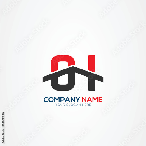 OI IO Creative Modern Letters Logo Design Element