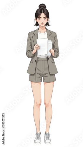 business woman with a file