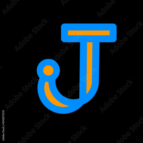 vector illustration of a letter j