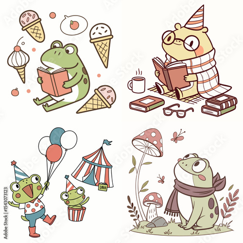 High-Quality frogss Illustrations in Various Styles – SVG Bundle