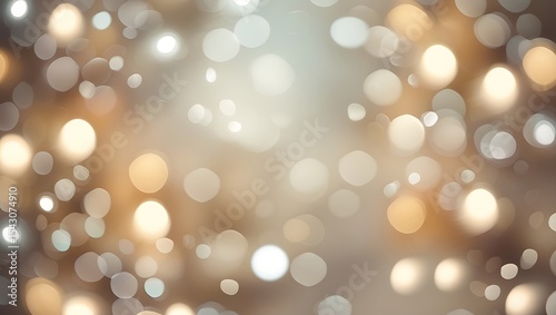 Abstract Beige Gold Bokeh Lights Background image