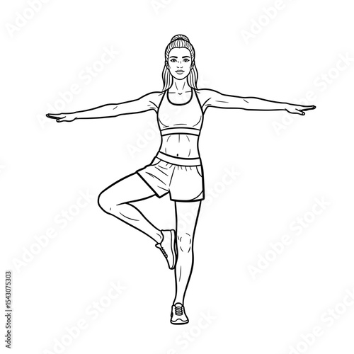 Woman practicing Tree Pose in yoga to enhance balance and stability 