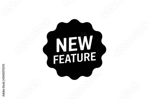 New feature announcement promotion marketing badge