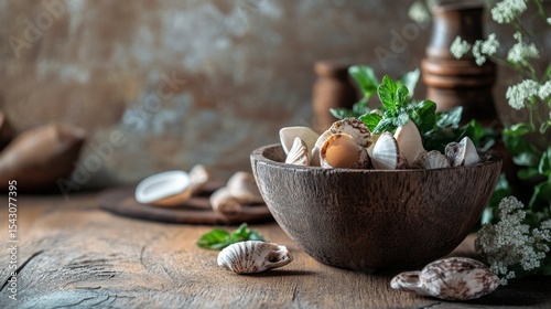 Rustic food still life eggs herbs bowl natural wooden kitchen vintage healthy organic country farmhouse style