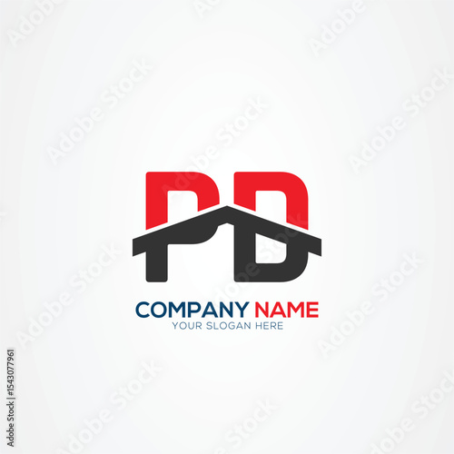 PD DP Creative Modern Letters Logo Design Element