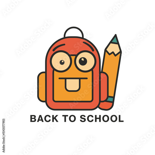Funny Back to School Backpack Icon