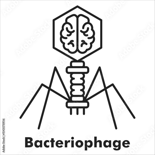 Bacteriophage Outline Icon