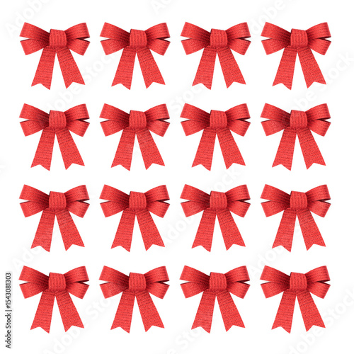 Wallpaper Mural Red bow repeat seamless pattern background design on white. Decorative sequence for print, birthday, Christmas festive wrapping paper, greeting card. Torontodigital.ca