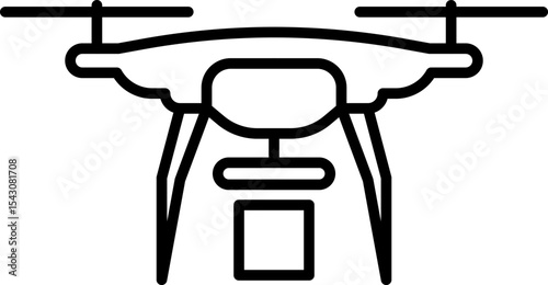 Commercial vehicles line icon set. Vector pictograms collection of container, pallet, forklift, plane, drone, helicopter, ship, train, cargo truck, warehouse.