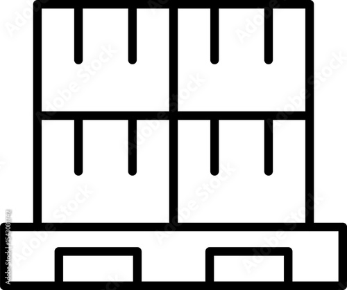 Commercial vehicles line icon set. Vector pictograms collection of container, pallet, forklift, plane, drone, helicopter, ship, train, cargo truck, warehouse.