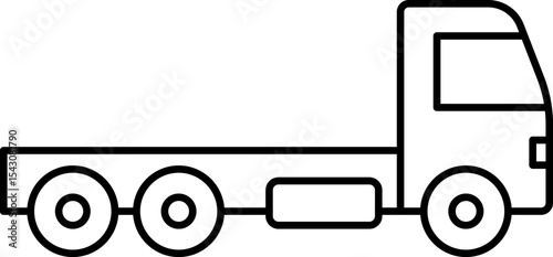 Commercial vehicles line icon set. Vector pictograms collection of container, pallet, forklift, plane, drone, helicopter, ship, train, cargo truck, warehouse.