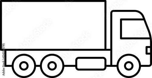 Commercial vehicles line icon set. Vector pictograms collection of container, pallet, forklift, plane, drone, helicopter, ship, train, cargo truck, warehouse.
