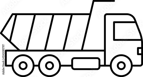 Commercial vehicles line icon set. Vector pictograms collection of container, pallet, forklift, plane, drone, helicopter, ship, train, cargo truck, warehouse.