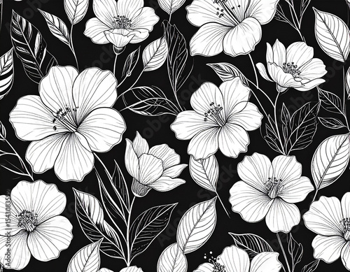 Floral Line Art