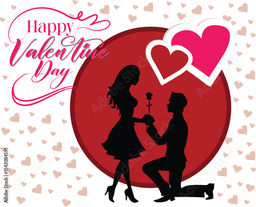 Innovative Valentine's Day ad concept featuring romantic visuals, modern design, and emotional appeal for love-themed promotions.