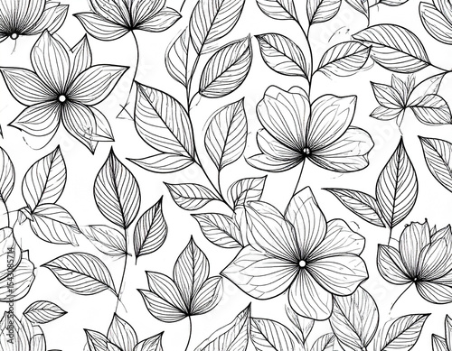 Floral Line Art