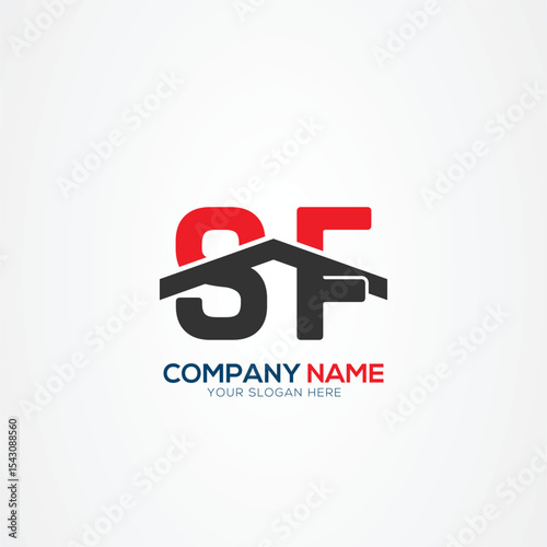 SF FS Creative Modern Letters Logo Design Element
