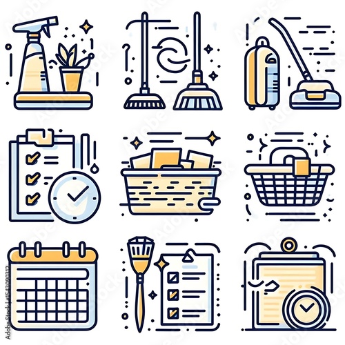 Cleaning Icons with Motion Lines
