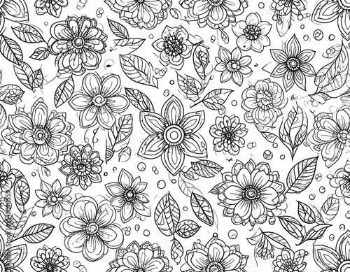 Floral Line Art