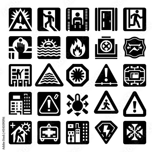 Monochrome Emergency Icons