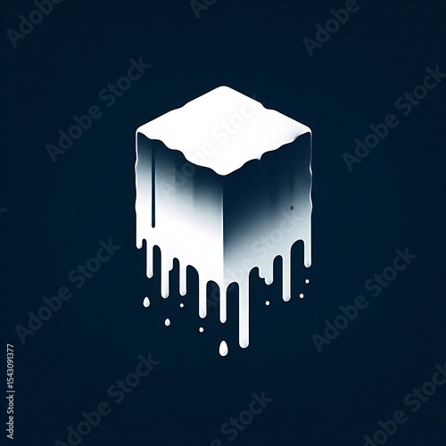 Suspended Melting Glacier Cube
