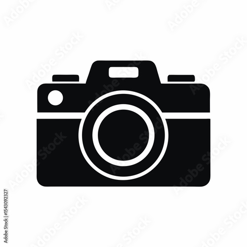 Digital Camera icon silhouette vector illustration