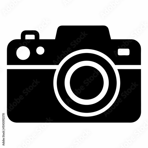 Digital Camera silhouette vector illustration