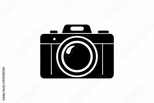 Digital Camera silhouette vector illustration