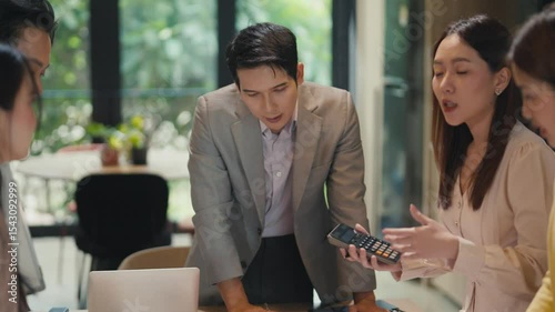 Management team meeting in office to align business sales objectives