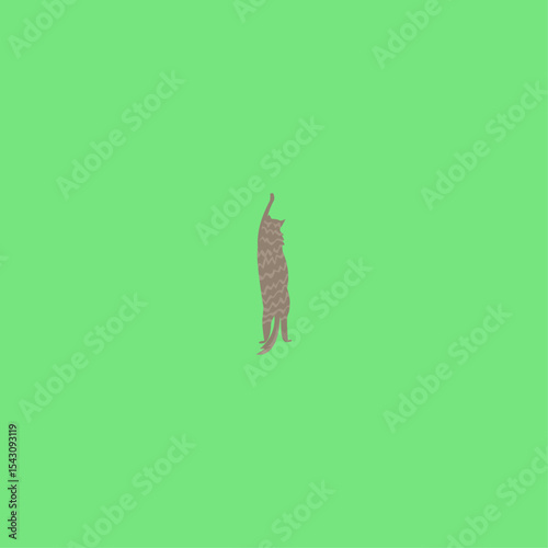 Cat grabbing something icon logo vector design
