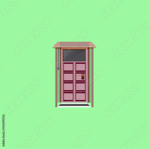 Door icon logo vector design