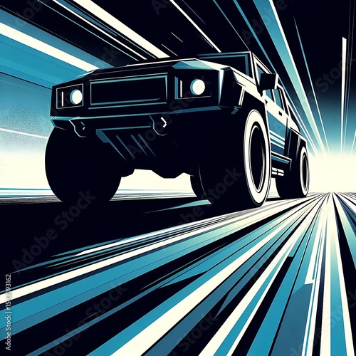 Futuristic Vehicle in Cinematic Rush