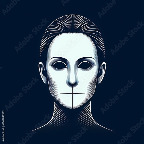 Faceless Symmetry with Cinematic Glow