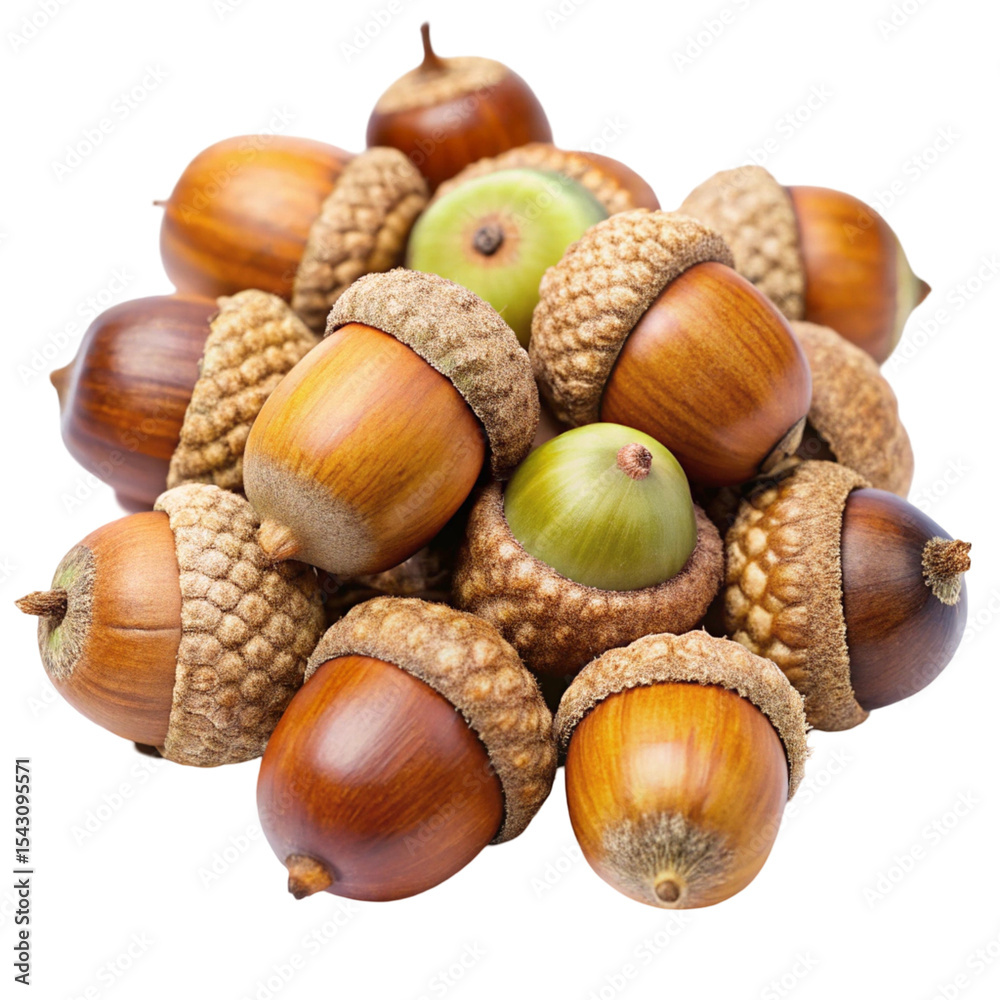 acorns isolated on white background acorns isolated on white background