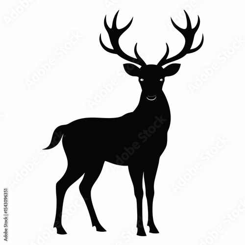 deer silhouette vector illustration