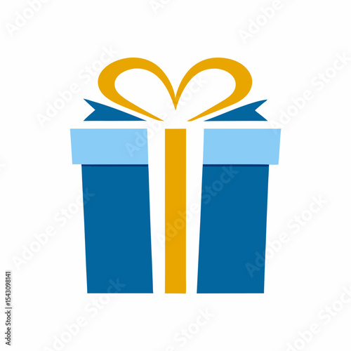 Elegant Gift Box Logo Vector Icon.