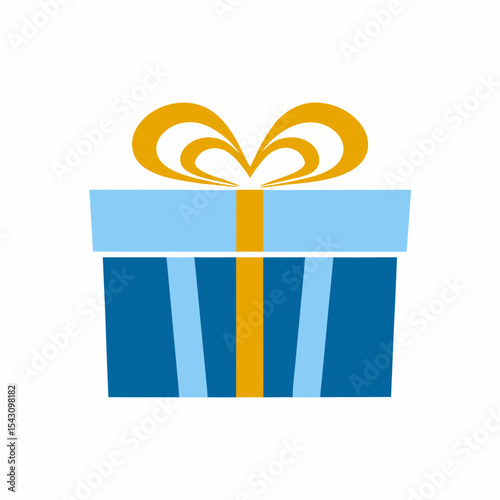 Elegant Gift Box Logo Vector Icon.