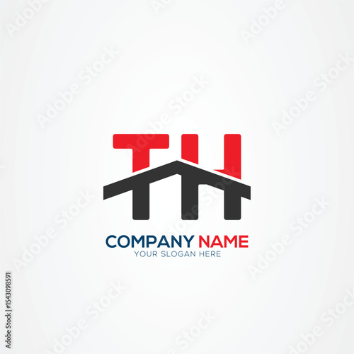 TH HT Creative Modern Letters Logo Design Element