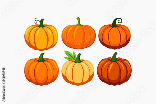 set of pumpkins